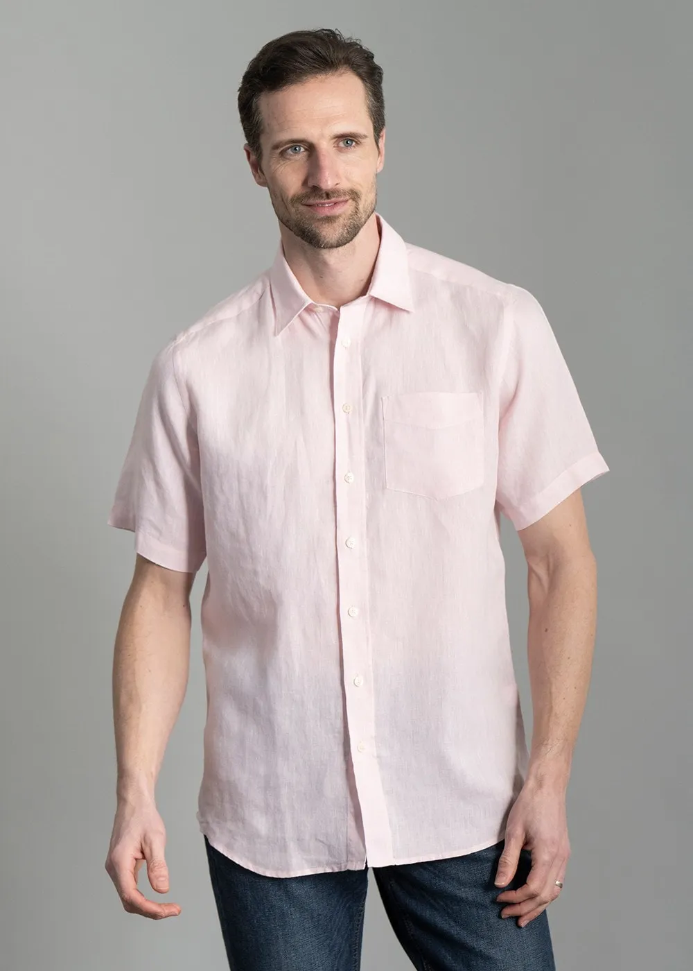 Oscar Short Sleeve Linen Shirt